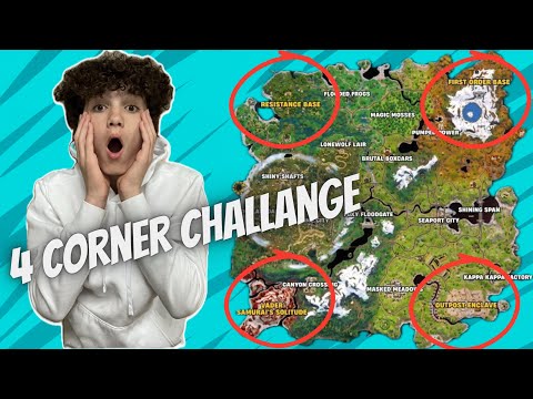 4 Corners Challenge as a Solo😱#fortnite