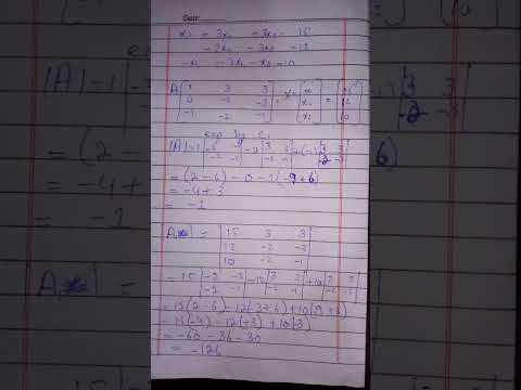 Done✔️ cramer rule question solved 1429 #aiou #businessmathematics #aiouhelp #aioustudents #shorts