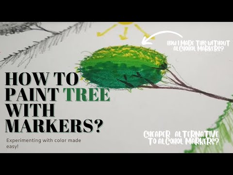 How to draw #trees with sketch pens?#landscape