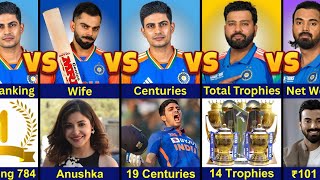 Comparison: Virat Kohli 🆚 Shubman Gill 🆚 Rohit Sharma 🆚 KL Rahul | Ultimate Batting Showdown
