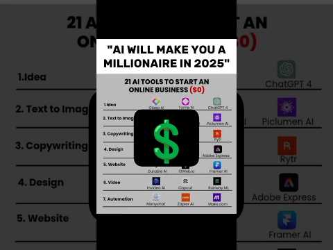 💲"Want to Be a Millionaire? Use These 21 AI Tools in 2025!"💸🤑