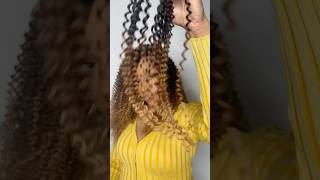 Crochet Hair Hack ✨ Ombre Curly #qvrhair #crochethair #crochetbraids #shorts #protectivestyles