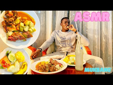 RWANDAN FOOD REVIEW / ASMR MUKBANG / COCOYAM AND BEEF SAUCE
