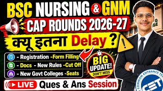 Bsc Nursing CAP Round 2026 🤯 | Admission Process | Form Filling & Registration, MH Nursing CET 20...