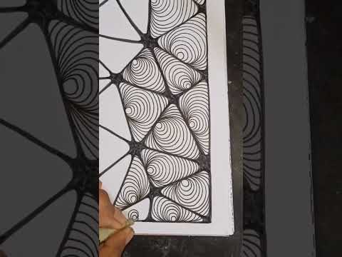 12/75 Zentangle Challenge #doodle #doodleart #zentangle #zendoodle #satisfyingvideo #zentangleart