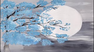 Acrilic Painting  🎨 MOONLIGHT SONATA 🎨| How to Draw | Magic Paintings