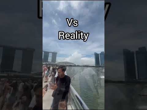 Instagram VS Reality!#travel #viralreels#minivlog #singaporetravel#merlionpark #singaporetravelguide