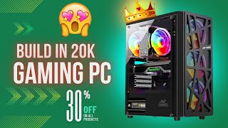 ₹20000 best cheapest budget gaming PC | ₹15k PC build flipkart amazon for freefire GTA5 ryzen5 3400G