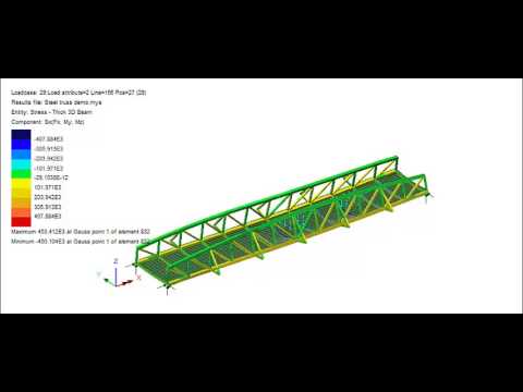 LUSAS Moving Load on Truss Bridges with decks