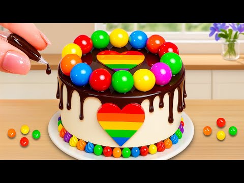Twinkle Rainbow Chocolate Buttercream Pop Cake 🌈 Satisfying Cake Challenge ASMR 💖 Cake In Wonderland