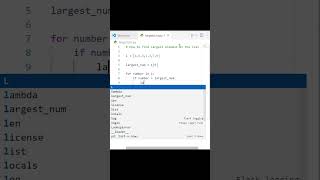 How to find largest number in a list #coding #pythontricks #pythonic #programming #codingtechnique