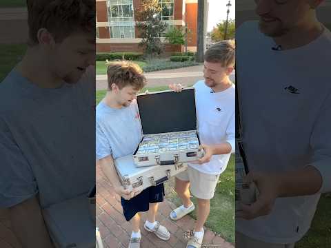 Mr beast give money student