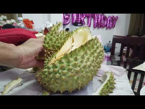 ทุเรียนหมอนทอง ตลาดไท ปอกทุเรียนครั้งแรก ยากมาก |  It’s Very hard to peel Durian for First times