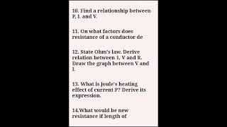 Electricity class 10Electricity Class 10 PYQ 😱😱#cbse2025#Mp board #pyq #viral#class10# electricity
