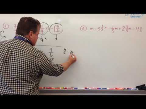 Solving multi-step equations with fractions