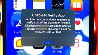 Unable to verify app an internet connection is required | How to Fix unable to verify app iOS 18