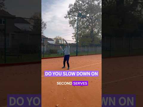 DONT slow down on 2nd serve🎾 #tennis #tennistips #tennisserve #tennispractice #tennisbeginners