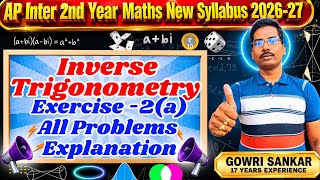 Chapter-2|| Inverse Trigonometric Functions || Exercise 2(a)|| AP Intermediate 2nd Year Maths New Sy