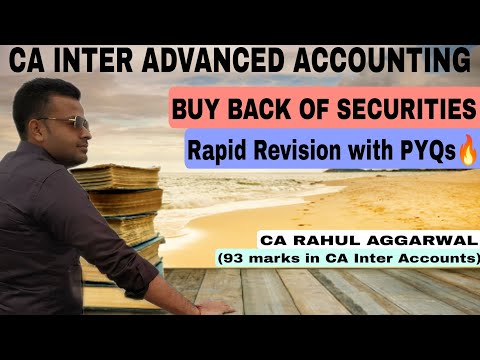 📕Buy Back of Securities| Rapid Revision|CA Inter Advanced Accounting| CA Rahul Aggarwal