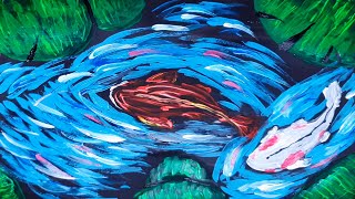 Acrilic Painting  🎨 KOI FISH 🎨| How to Draw | Magic Paintings | Relaxing Music