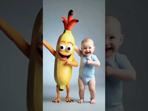 cute baby dance with chicken banana 🍌 #cutebaby #kidsdance #babylaughs