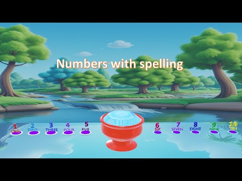 Counting with spelling 1 to 10  | learn count 1 to 10 with spelling | Numbers with spelling