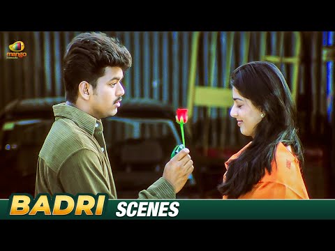 ಕಣ್ಣಲ್ಲಿ ದೂಳು | Badri Kannada Movie Scenes | Thalapathy Vijay | Kannada Movies | Mango Kannada