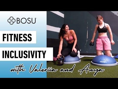 Fitness Inclusivity: Valeriia and Anya's BOSU Balance Training Impact