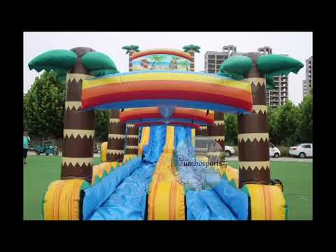 Dual lane water slide