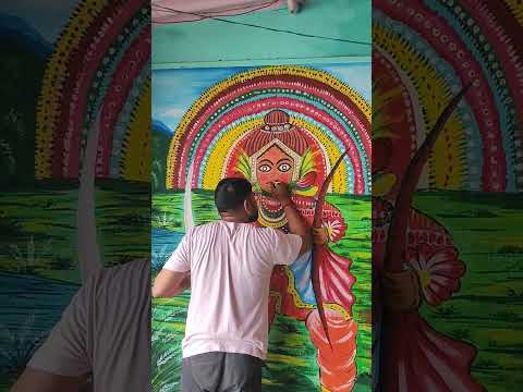 wall art purulia chhou#trending #drawing #reelsvideo #status