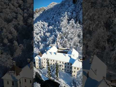 Aerial Winter Bliss: Sunlit Snowscapes in Austria ☀️❄️🇦🇹 #austria #alps