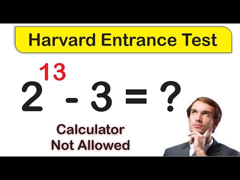 A Nice Question from Harvard Entrance Test  l Solve without Calculator l  l Mental Math