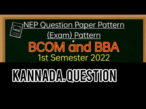 NEW NEP SYLLABUS 1ST YEAR BCOM/BA KANNADA 2021-2022