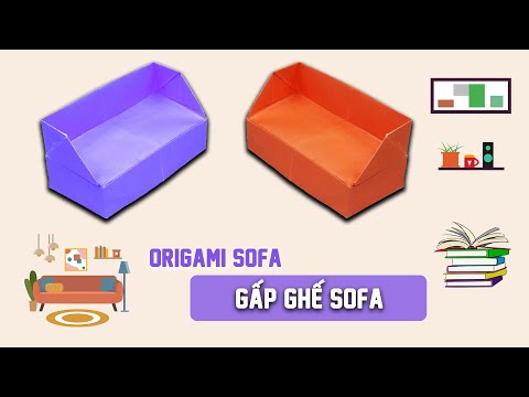 EASY DIY || DIY MINI PAPER SOFA / Paper Crafts For School/Hướng dẫn gấp bộ ghế sofa nhanh đẹp chuẩn