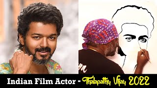How to Draw Thalapathy Vijay Beast 2022 Indian film Actor  #Shorts - Udhaya Speed Painting