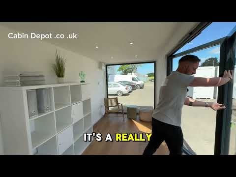 Amazing Modified 20ft Shipping Container by Cabin Depot. Garden Offices for Uk customers.