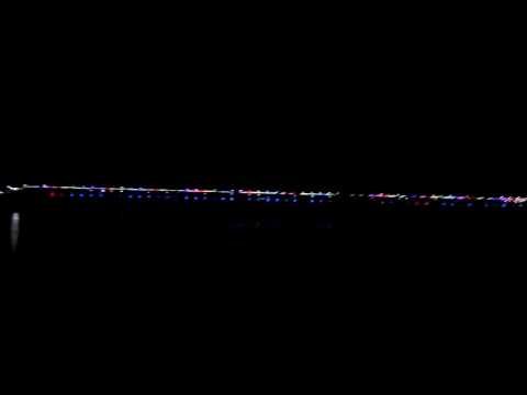 The Krishna River, Indian place at night, located in Andhra Pradesh India,