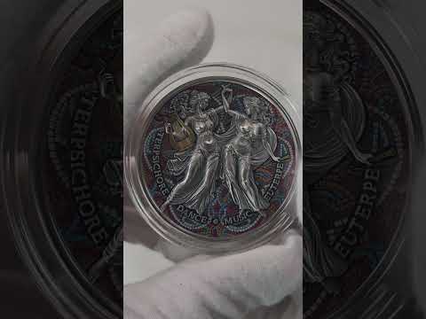 TERPSICHORE AND EUTERPE #ninemuses #coin #silver #silvercoins #unboxing #coincollecting