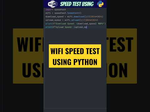 WIFI SPEED TEST USING PYTHON😳😳😳#shorts #python #pythonshorts
