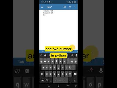 Sum of two numbers in python #coding #python #shorts #short