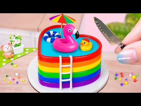 Chill Summer Water Pool Jelly Making 🌊 So Fresh Miniature Jelly Ideas 🥥 Cake In Wonderland