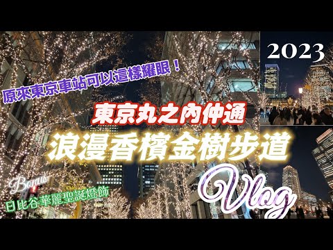 【東京丸之內半日遊Vlog】2023聖誕檔期 一起來看劃過東京車站前方的浪漫金色銀河吧！丸の內仲通り.日比谷.有樂町.丸の內イルミネーション2023