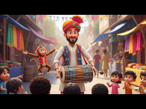Kalu Madari Aaya | कालू मदारी आया | Urdu Hindi Poem | Best 3D Animated Cartoon for Kids