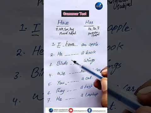 Grammar Test/ use of have and has #mathsenglishsecret #englishlearningclass #shorts