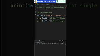 Python for Dummies: 5- Python Lists and Tuples #python #pythontutorial #pythonprogramming