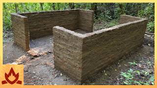 Primitive Technology: Mud mortar experiment and firing roof tiles
