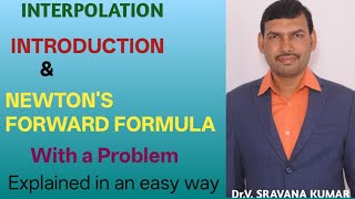 Interpolation Newton's forward formula @VATAMBEDUSRAVANKUMAR 