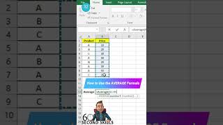 Excel Tutorial: How to Use the AVERAGE Formula to Calculate the Mean #shorts