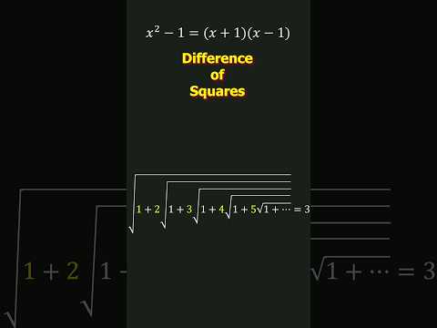 Difference of Squares in Disguise! 🧐 (Ramanujan's Famous Radical Identity) #math