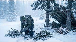 Surviving 31°C Extreme Cold ❄️ No Tent, No Sleeping Bag, Only Fire and Shelter